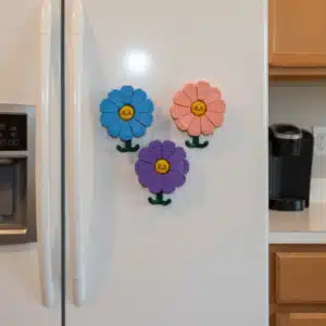 Flower Power Chip Clip Organizer - 10 Clip Kitchen Flower Decor with Oven Mitt Holder