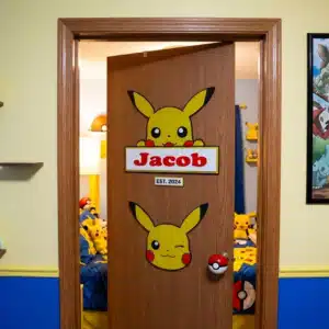 Personalized Cartoon Character Name Sign - Custom Bedroom Decor
